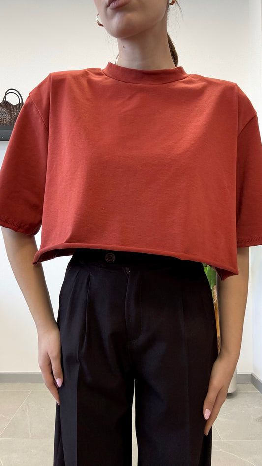 T-SHIRT CROP “TAGLIO VIVO”