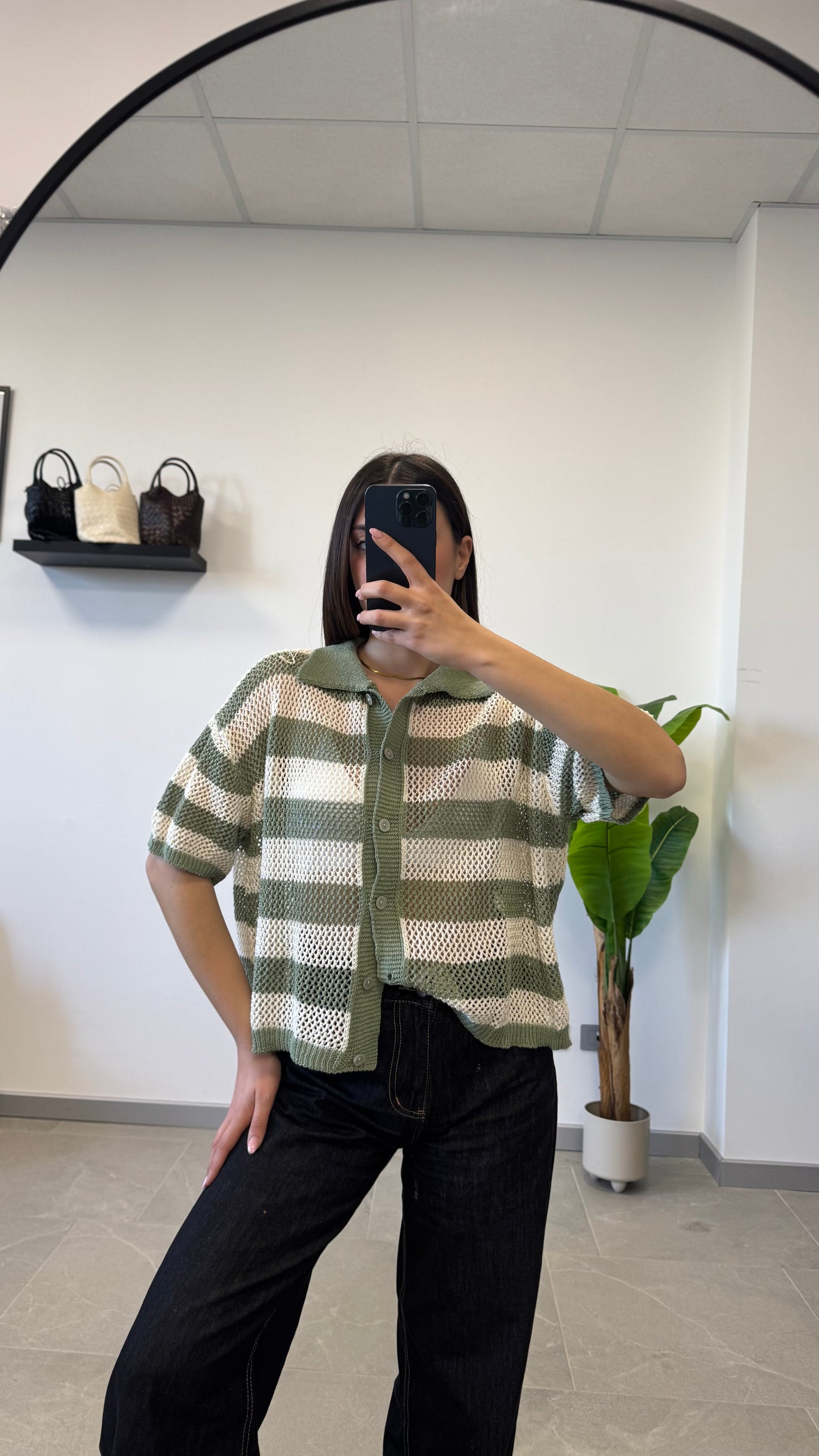 CARDIGAN A POLO “IN FILO”