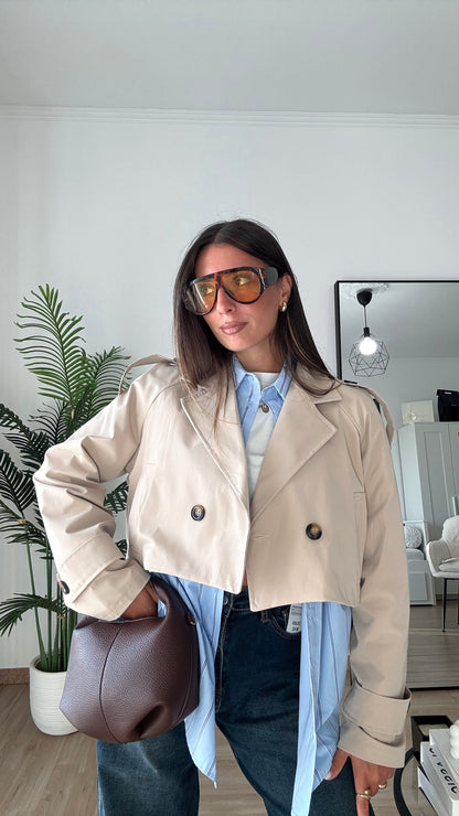 TRENCH CROP “COTONE”