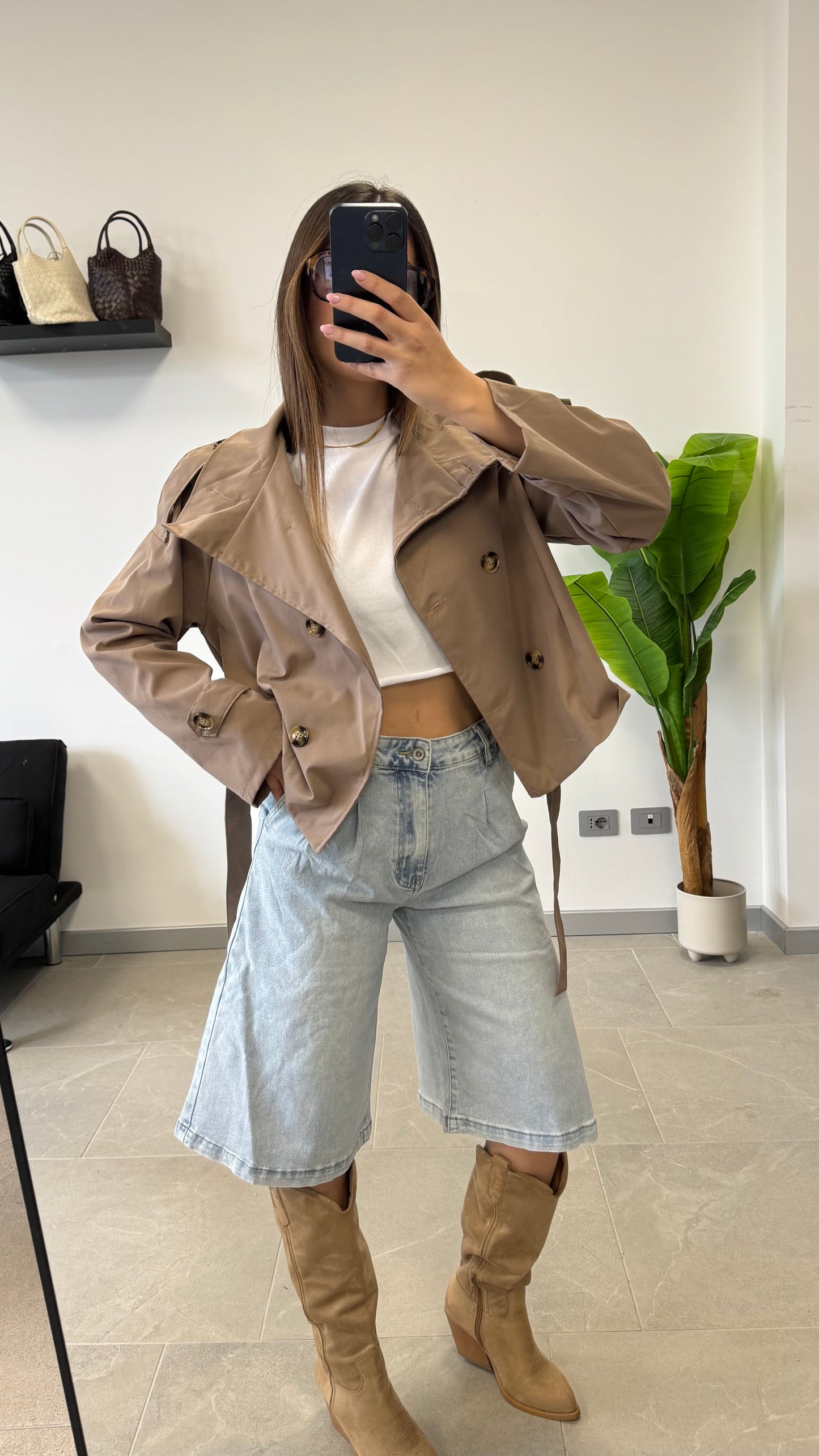 BERMUDA JEANS “6738” CHIARO