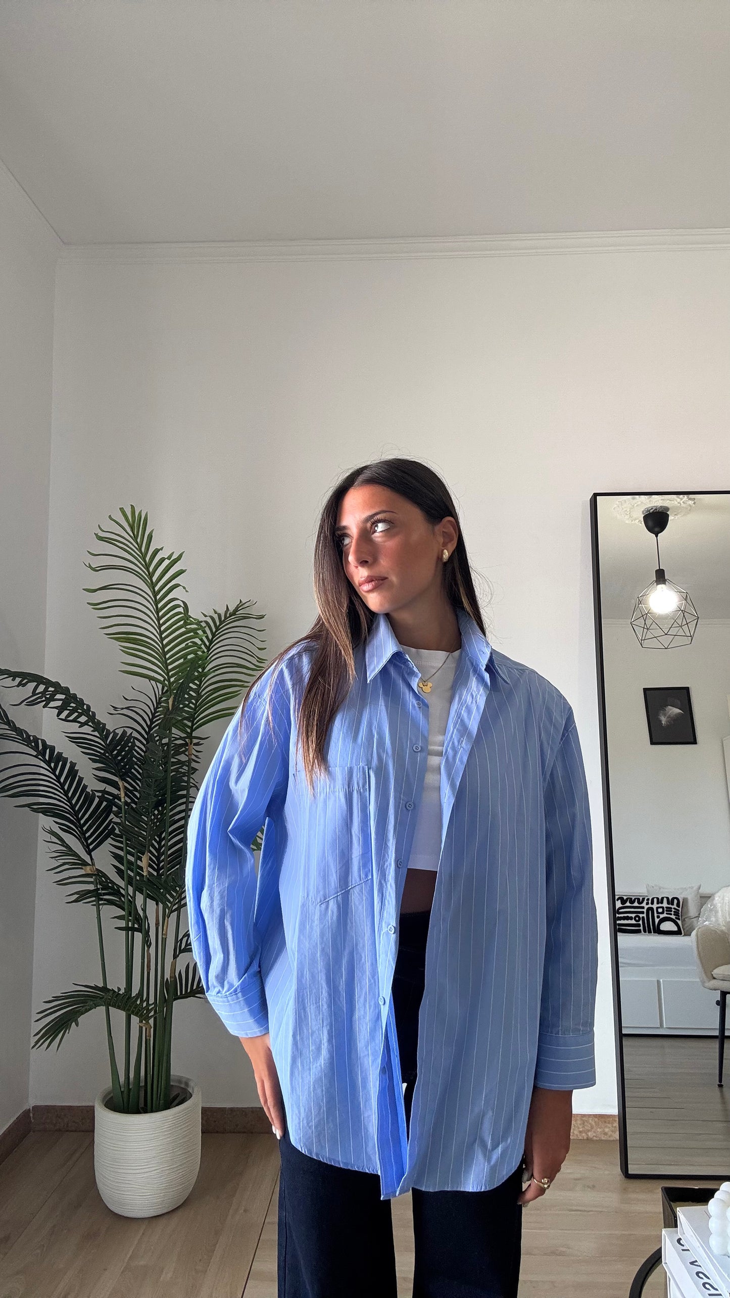 CAMICIA AZZURRA “GESSATA”