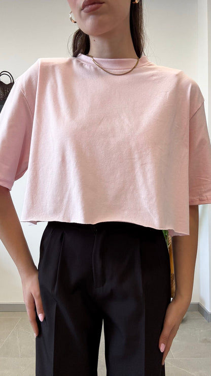 T-SHIRT CROP “TAGLIO VIVO”