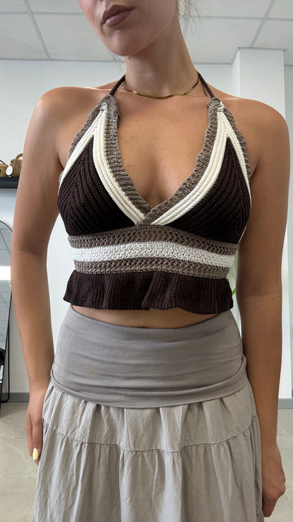 TOP A UNCINETTO “100% COTONE”