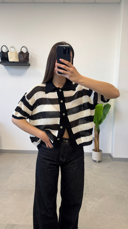 CARDIGAN A POLO “IN FILO”