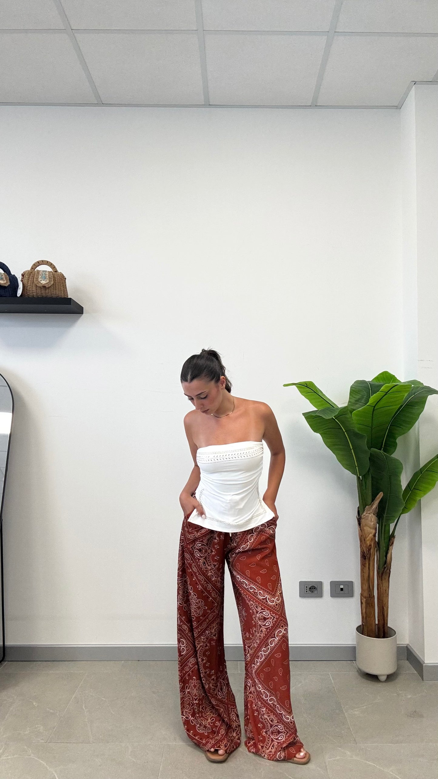 PANT IN VISCOSA “BANDANA”