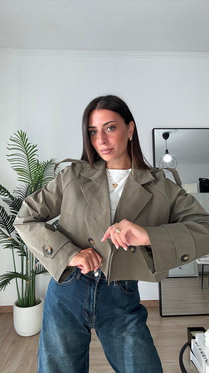 TRENCH CROP “COTONE”