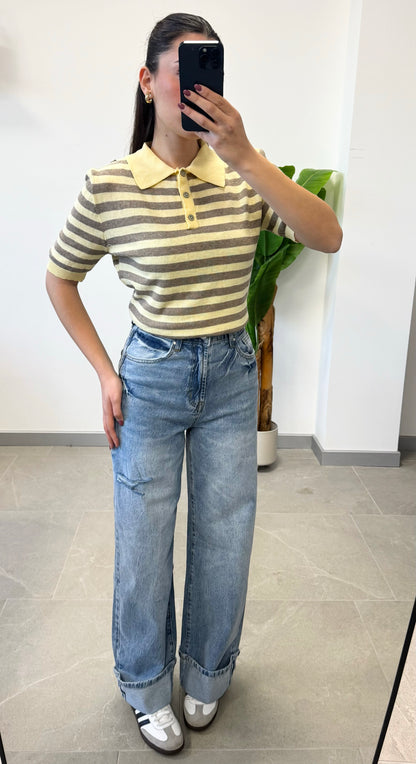 JEANS con RISVOLTO “1201”