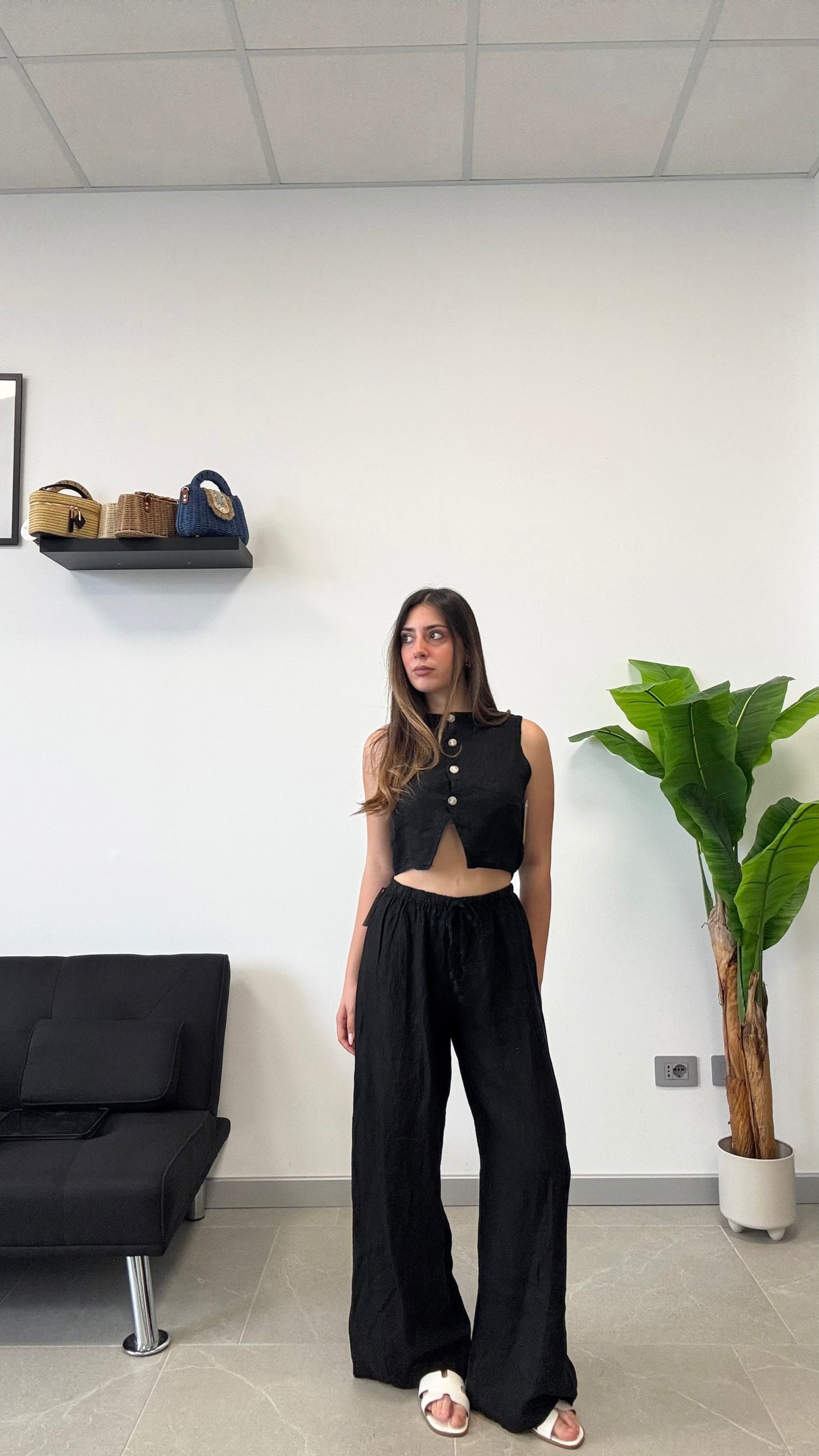 PANTALACCIO IN 100% LINO