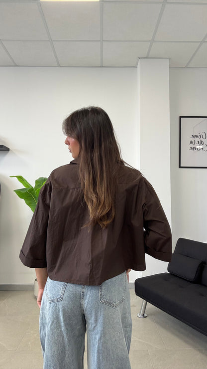 CAMICIA CROP OVER “COTONE”