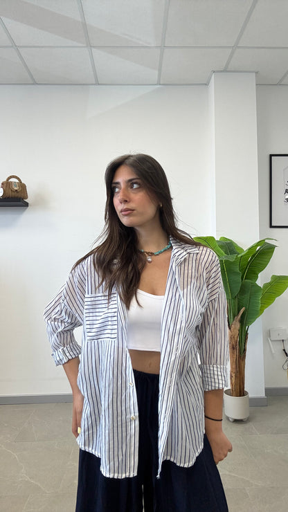 CAMICIA SEMI VELATA “GESSATA”