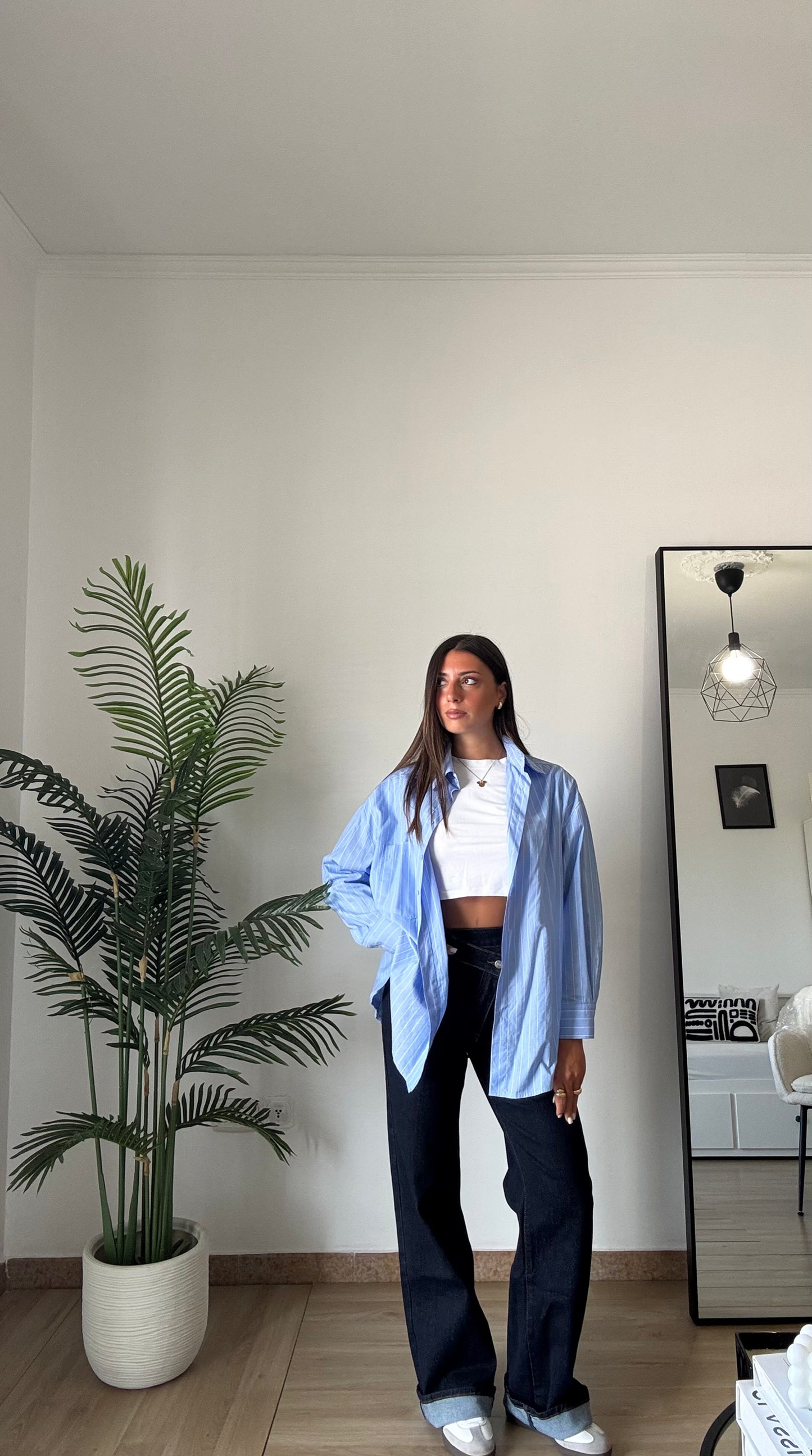 CAMICIA AZZURRA “GESSATA”