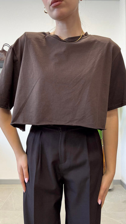 T-SHIRT CROP “TAGLIO VIVO”