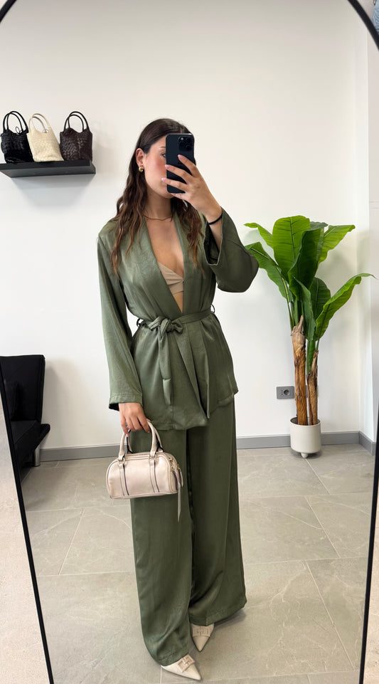 TAILLEUR KIMONO “EFFETTO SETA”