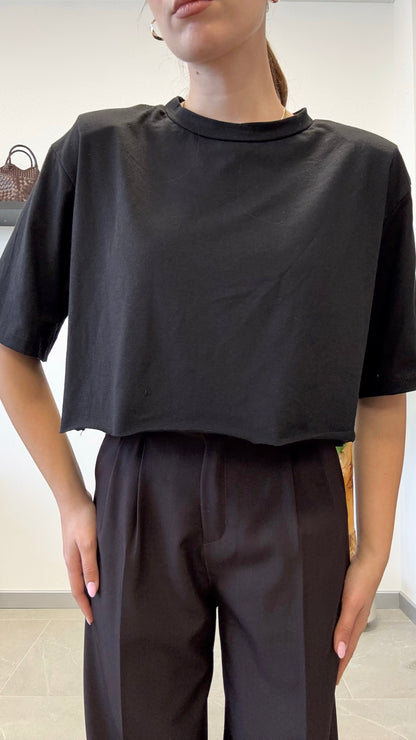 T-SHIRT CROP “TAGLIO VIVO”