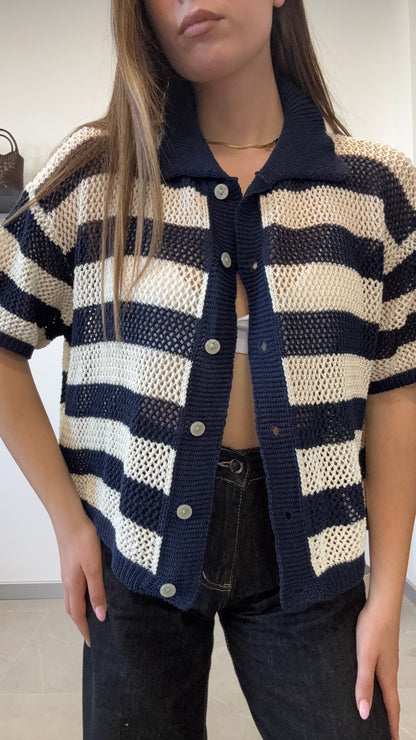 CARDIGAN A POLO “IN FILO”