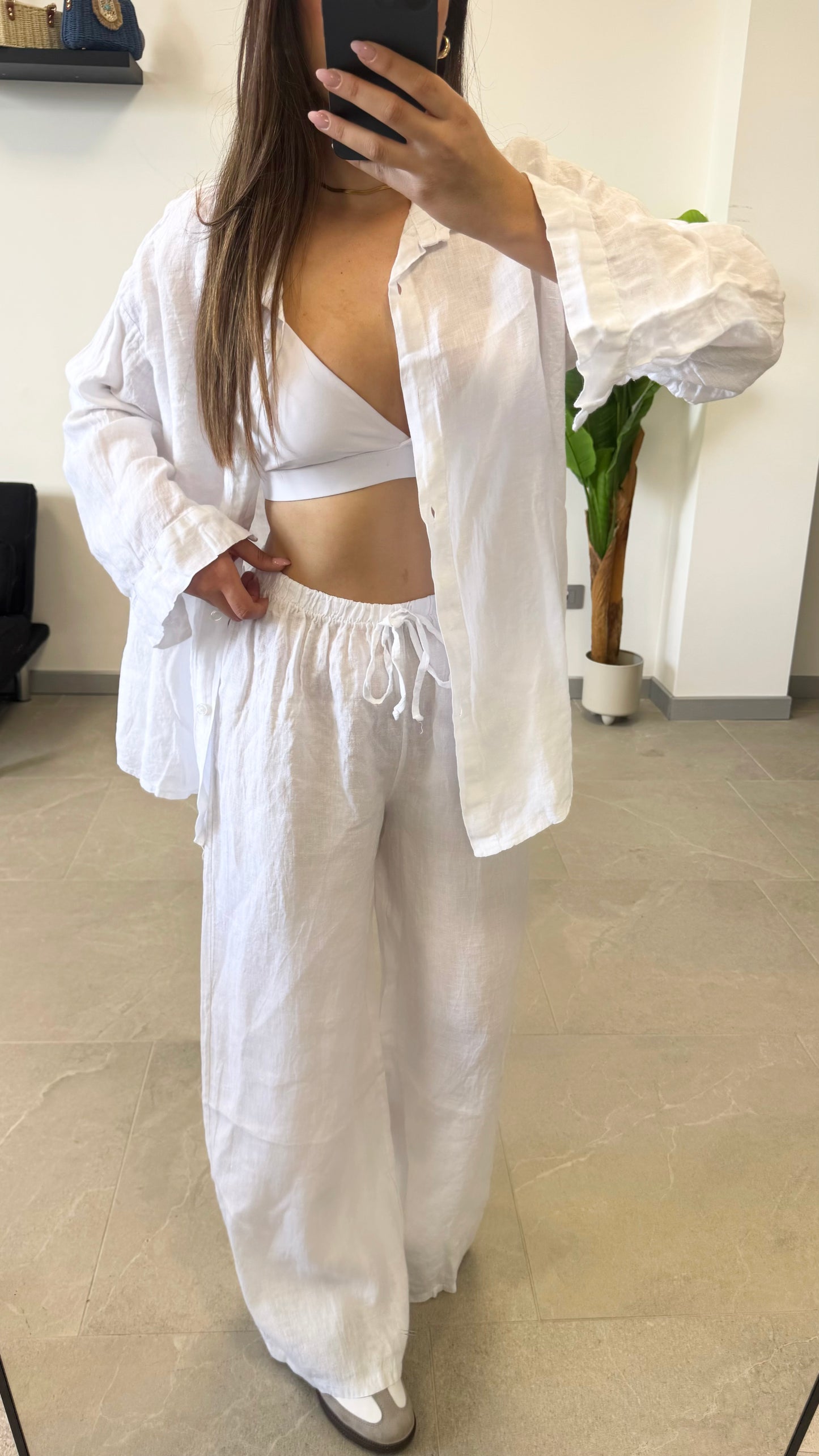 PANTALACCIO IN 100% LINO