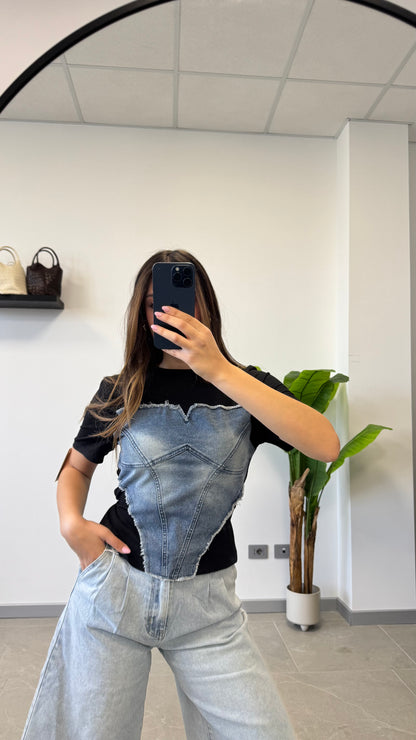 MAGLIA CORSET “DENIM”