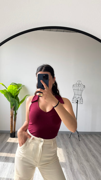 BODY SCOLLO CAMICIA