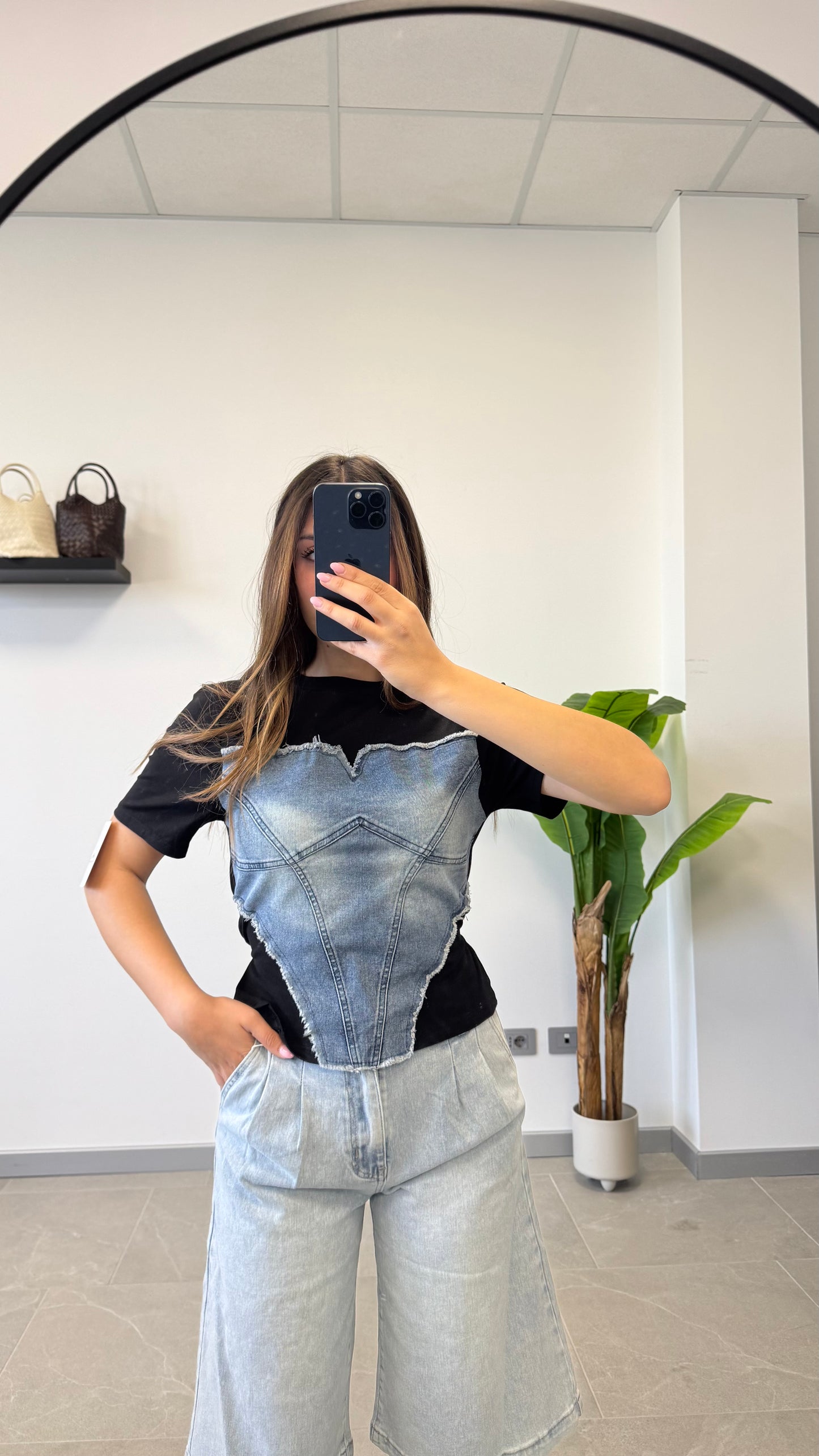 MAGLIA CORSET “DENIM”