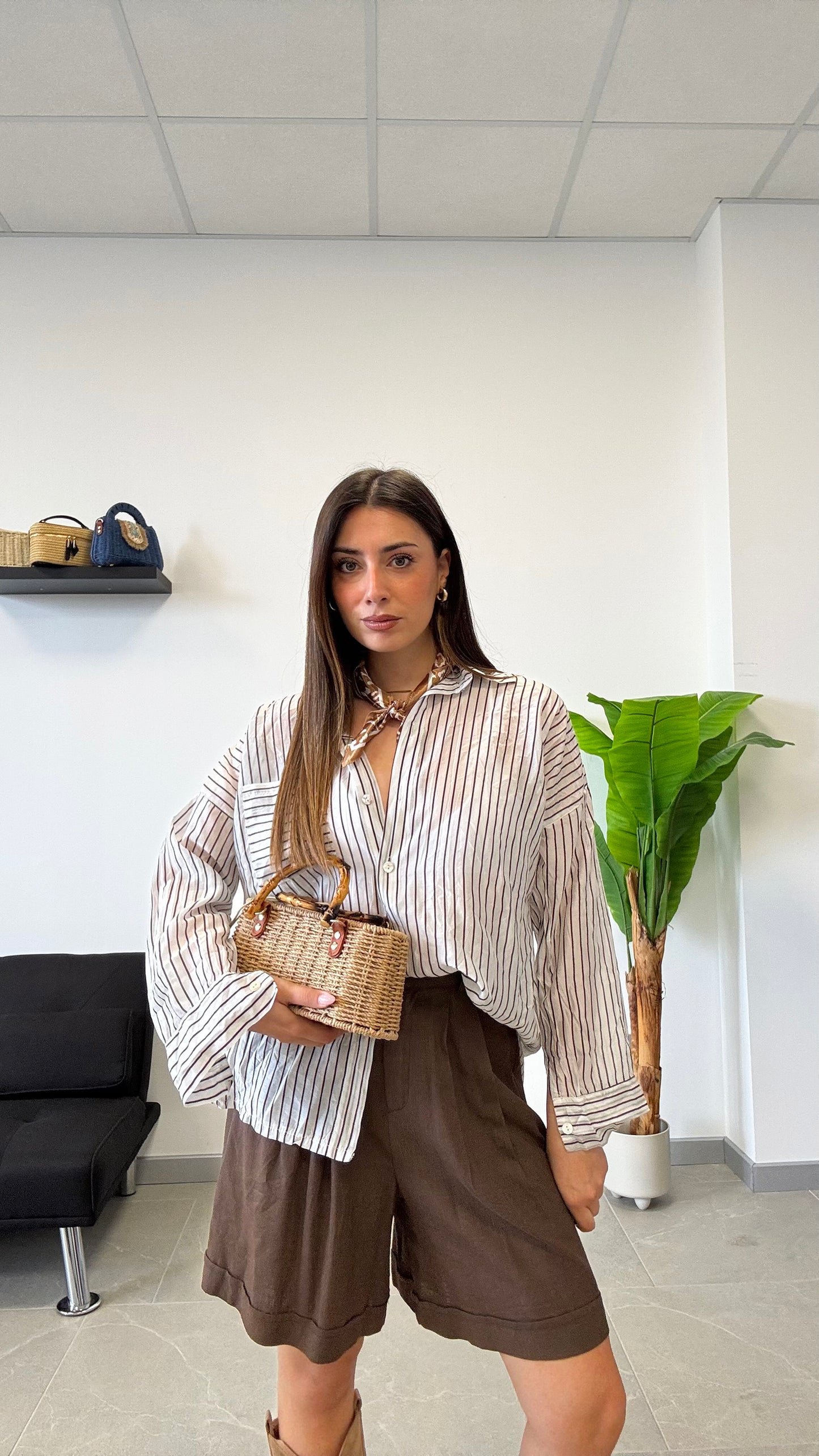 CAMICIA SEMI VELATA “GESSATA”