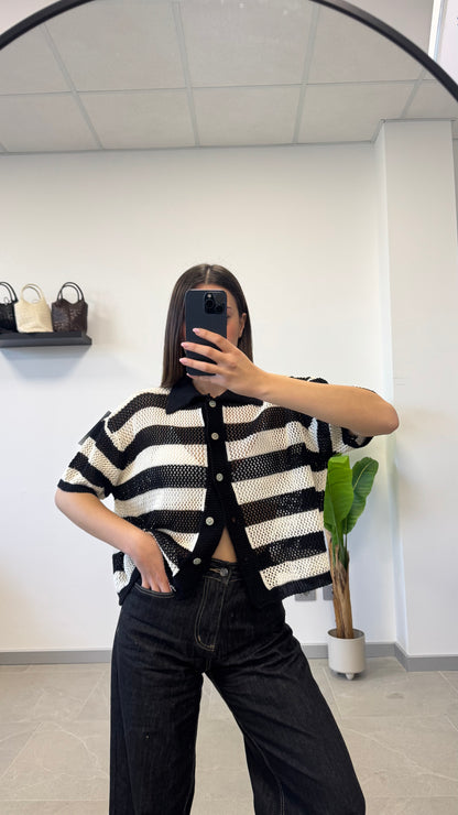 CARDIGAN A POLO “IN FILO”