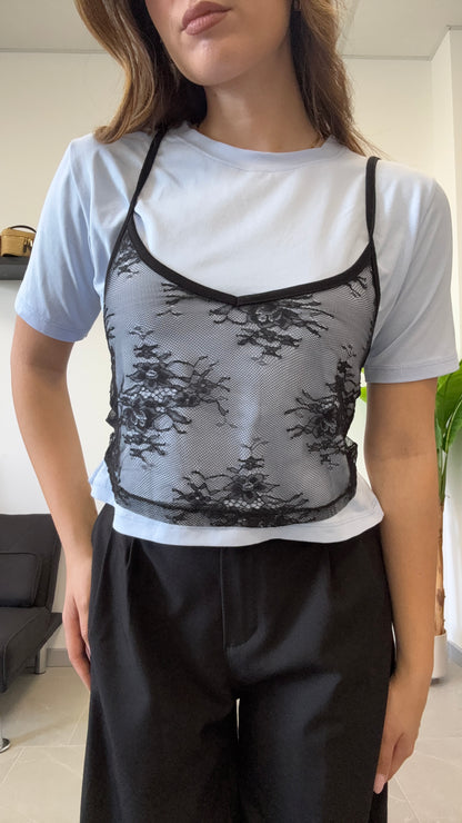 T SHIRT 100% cotone con TOP