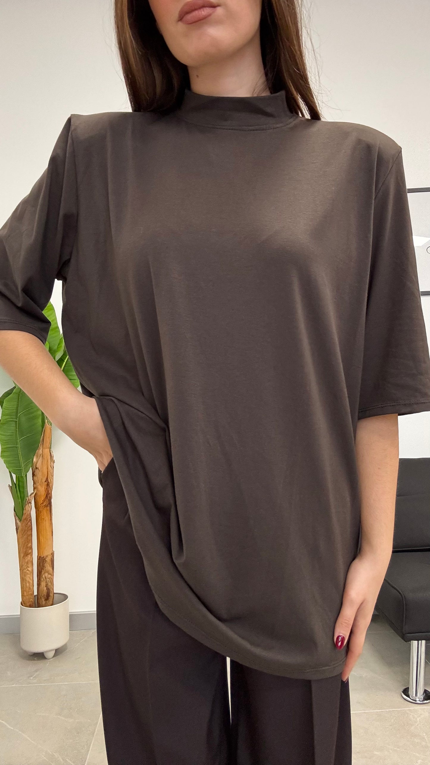 T SHIRT MAXI IN COTONE