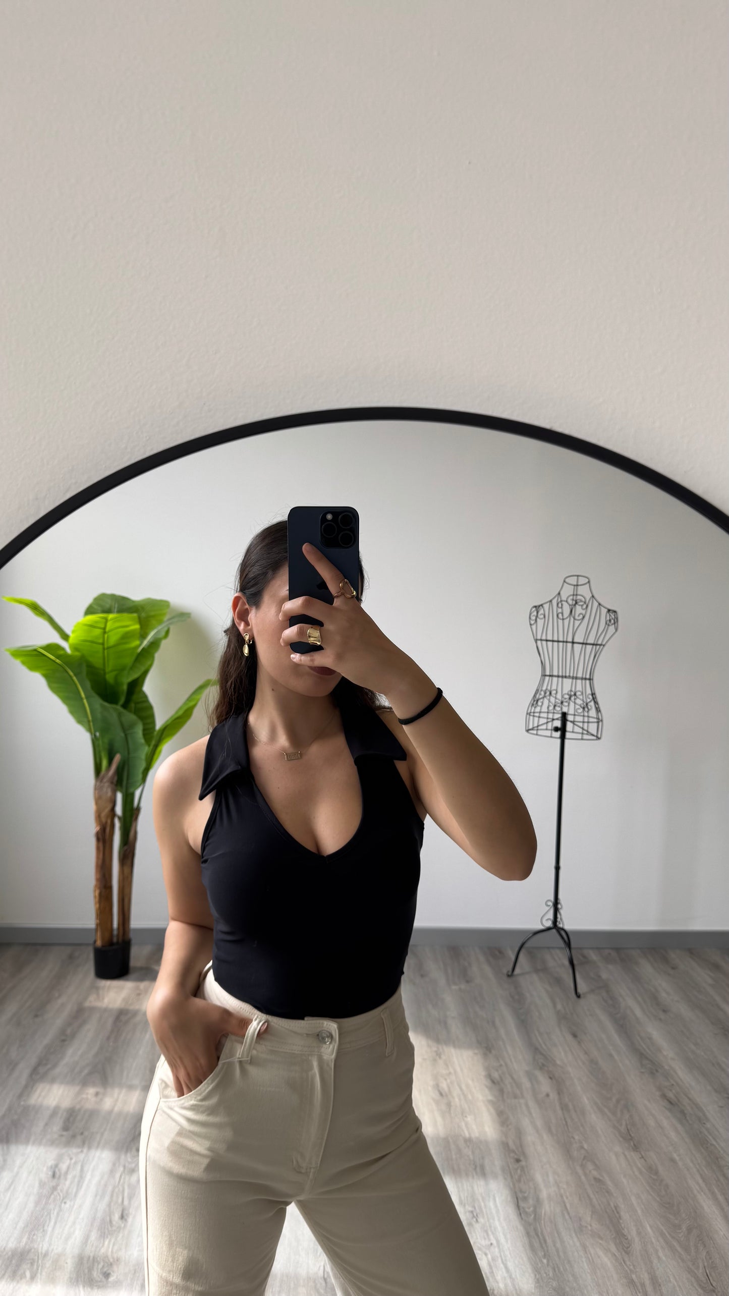 BODY SCOLLO CAMICIA