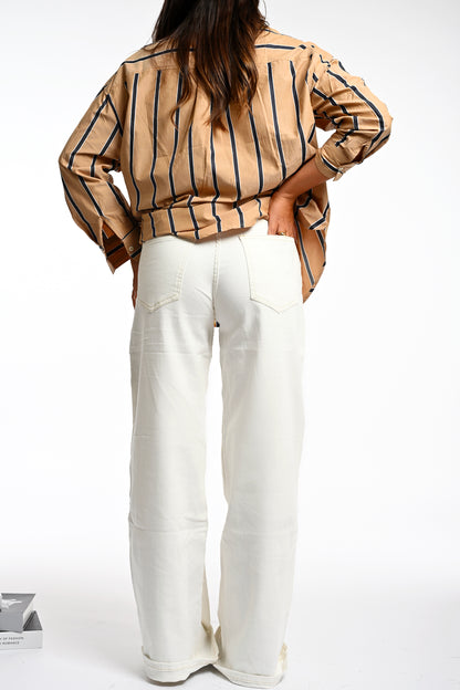 JEANS WIDE LEG “WHITE D5623”