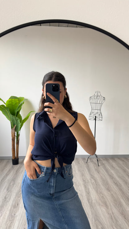 TOP CAMICIA CON NODO