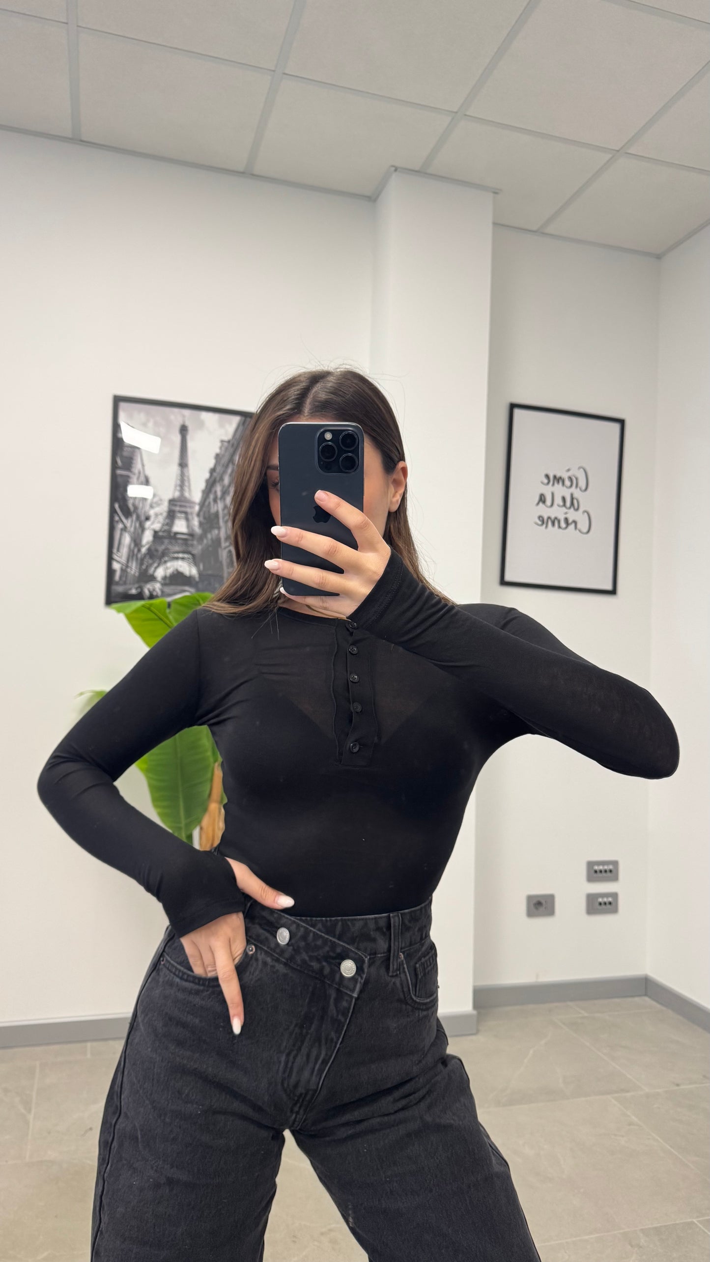 MAGLIA SEMI VELATA “BUTTON”