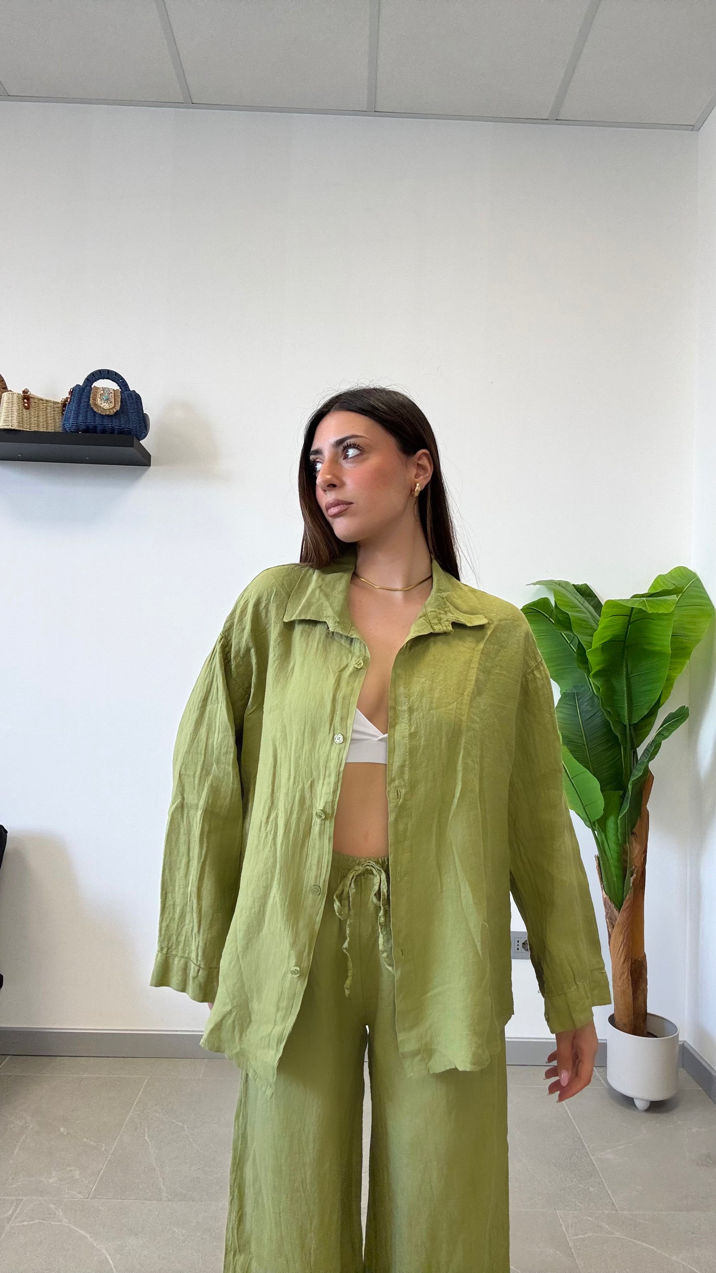 CAMICIA IN 100% LINO