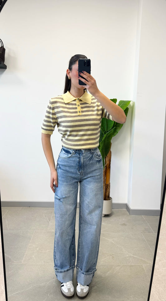 JEANS con RISVOLTO “1201”