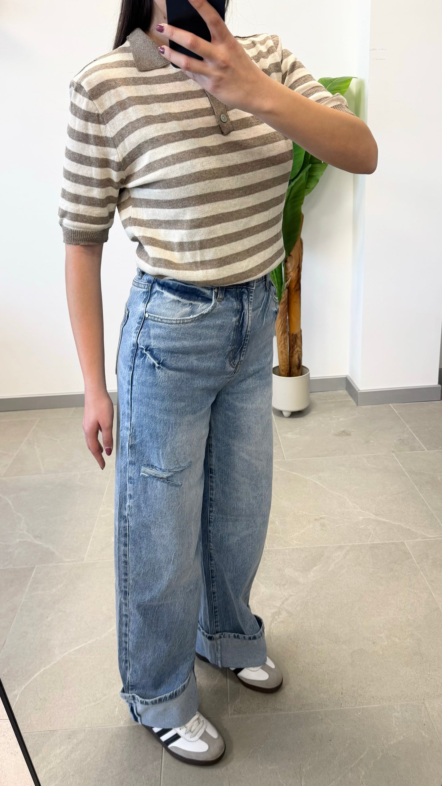 JEANS con RISVOLTO “1201”