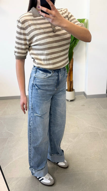 JEANS con RISVOLTO “1201”