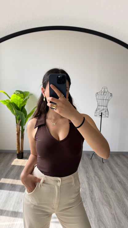 BODY SCOLLO CAMICIA