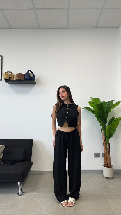 PANTALACCIO IN 100% LINO