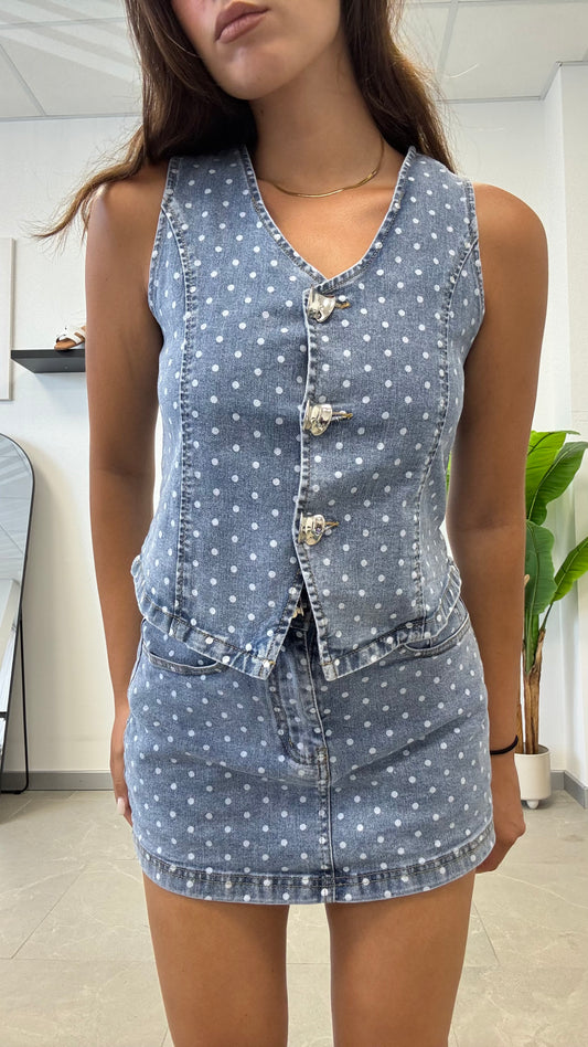 COORD IN JEANS “POIS”