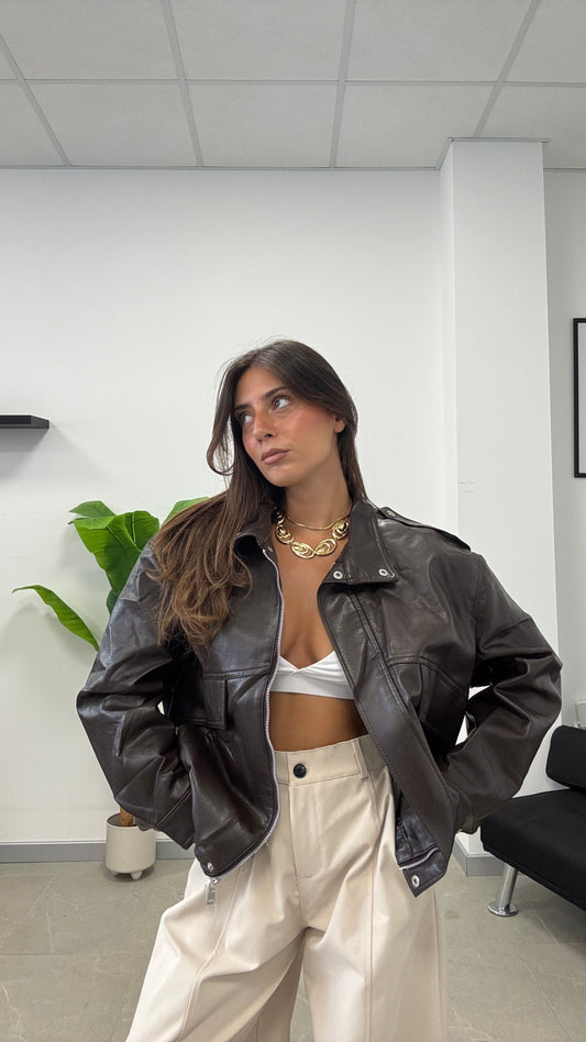 BOMBER ECOPELLE “CHOCO”