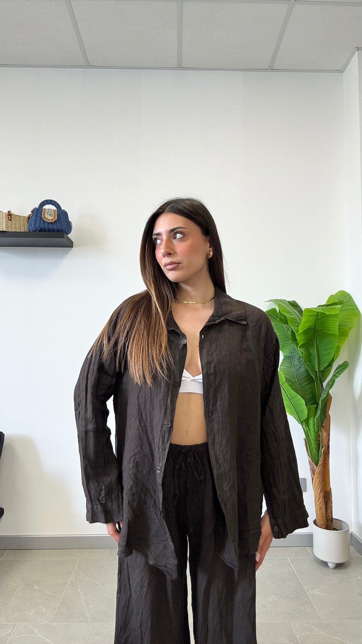 CAMICIA IN 100% LINO