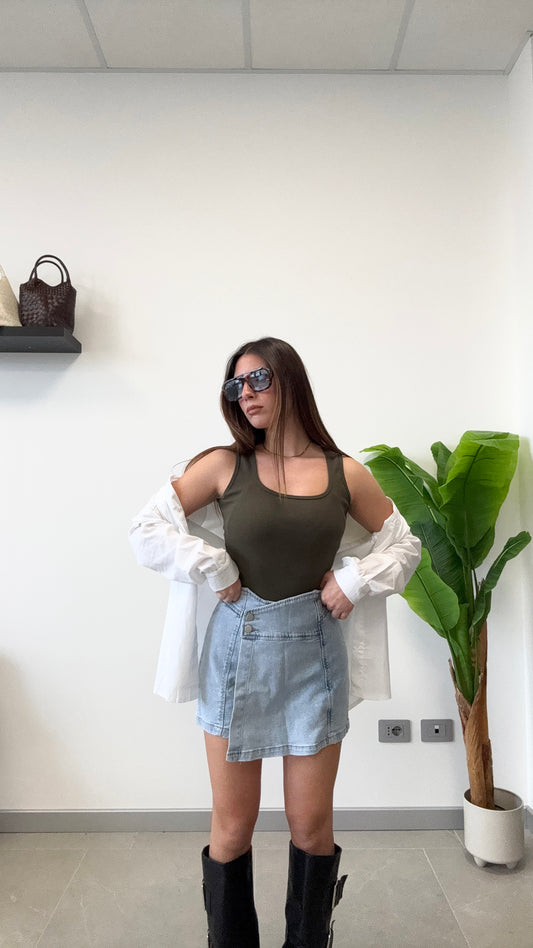 GONNA PANT JEANS LAVAG CHIARO