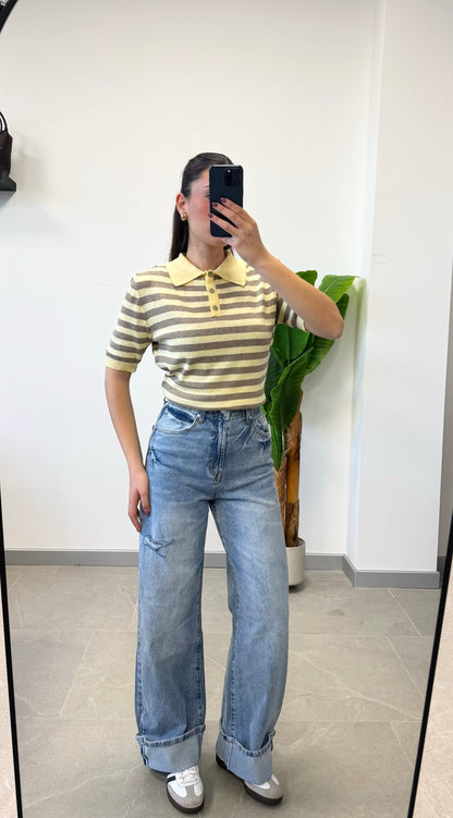 JEANS con RISVOLTO “1201”