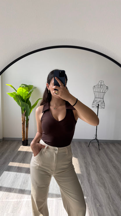 BODY SCOLLO CAMICIA