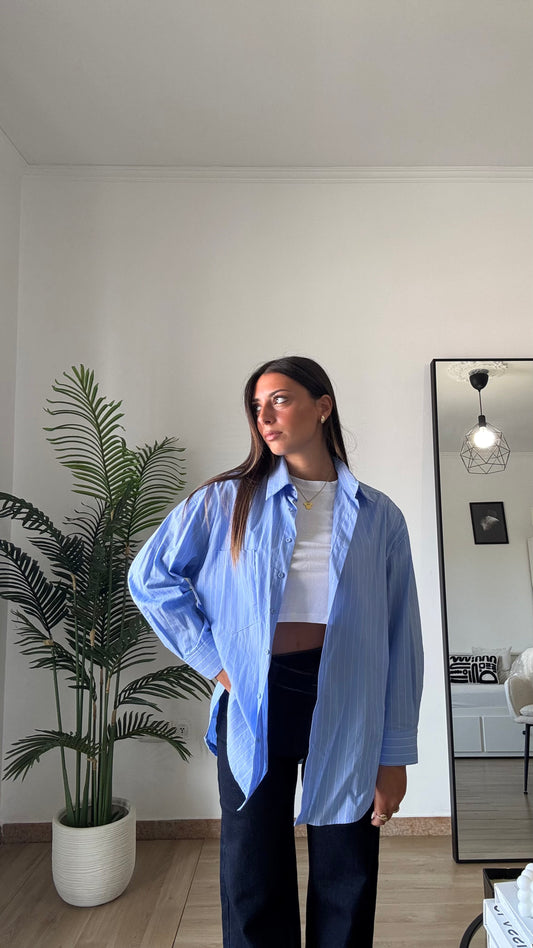 CAMICIA AZZURRA “GESSATA”