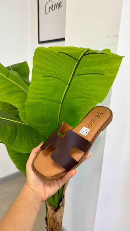 CIABATTA BASIC CHOCO/WHITE/BLACK/CUOIO