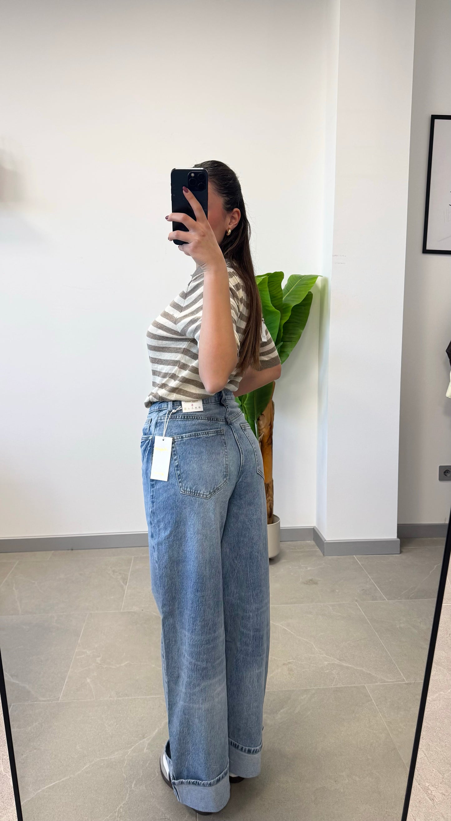 JEANS con RISVOLTO “1201”