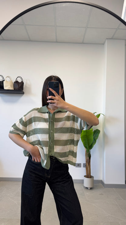 CARDIGAN A POLO “IN FILO”