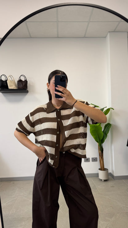 CARDIGAN A POLO “IN FILO”