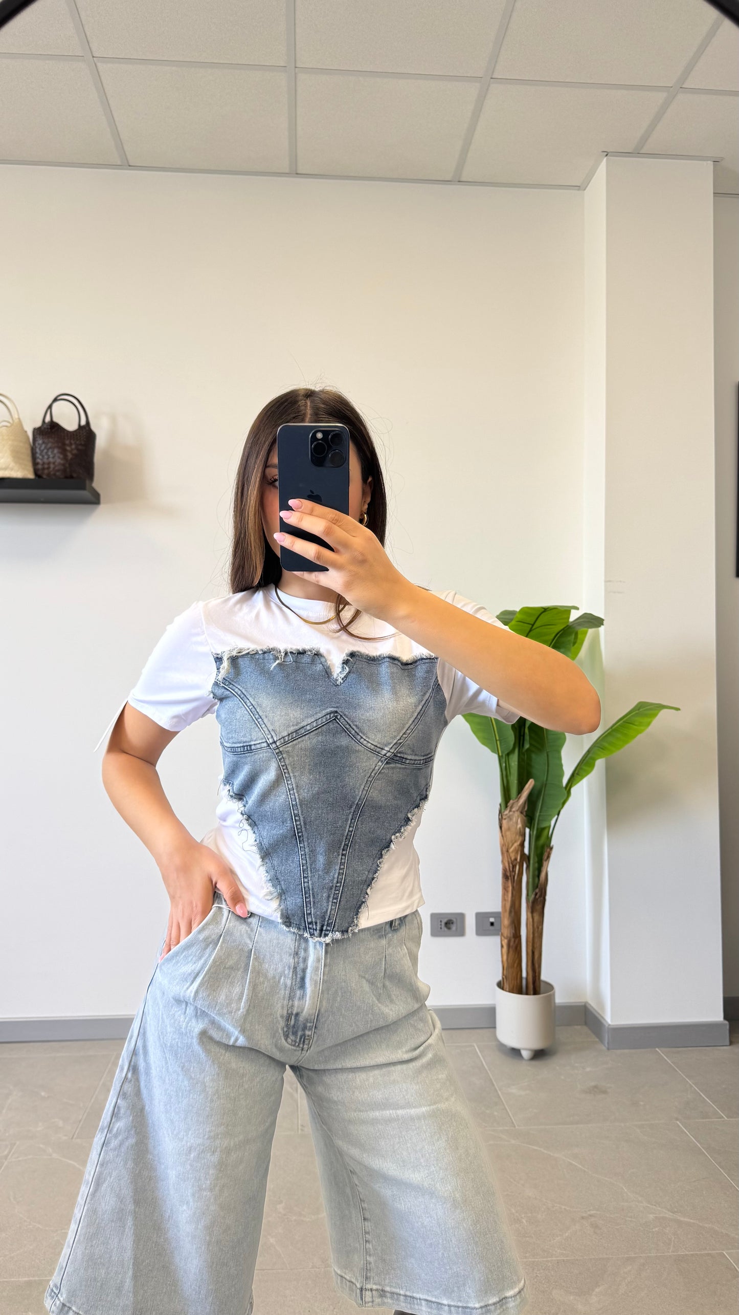 MAGLIA CORSET “DENIM”