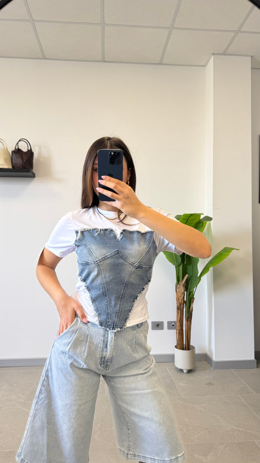 MAGLIA CORSET “DENIM”